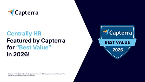 Centrally HR Features by Capterra for "Best Value" in 2026